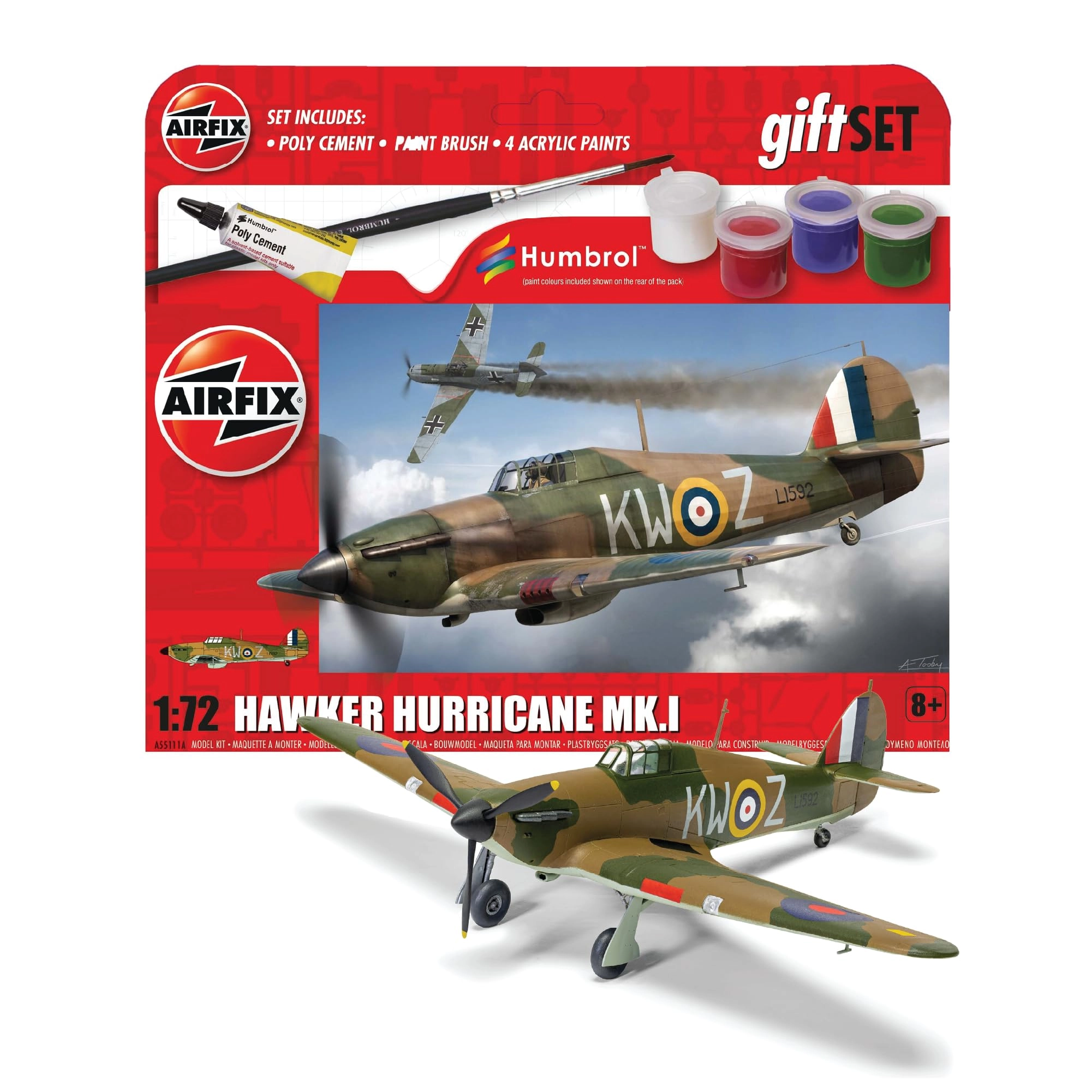 Airfix Hawker Hurricane Mk.I Model Kit (B09RZZRQPF) - 1:72