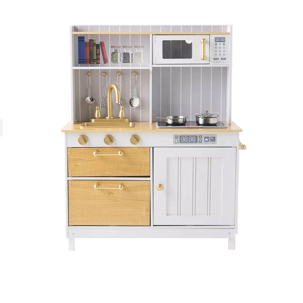 Kids Wooden Kitchen Pretend Playset (5551007-Ka426)