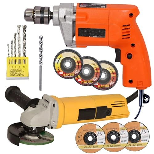 10mm 400W Electric Drill + 801 850W Angle Grinder