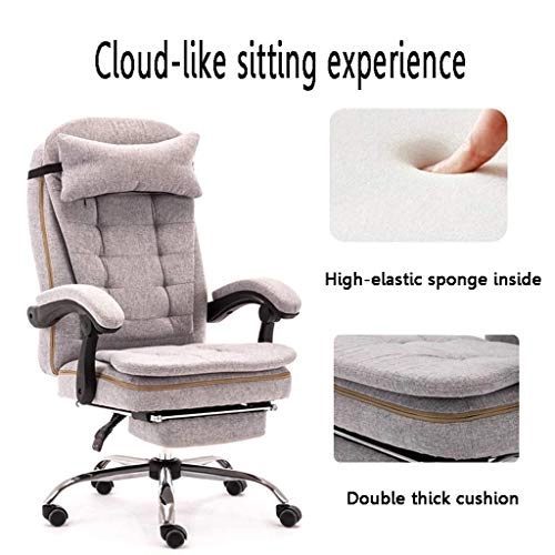 Desk Chair - PU Leather Brown High Back