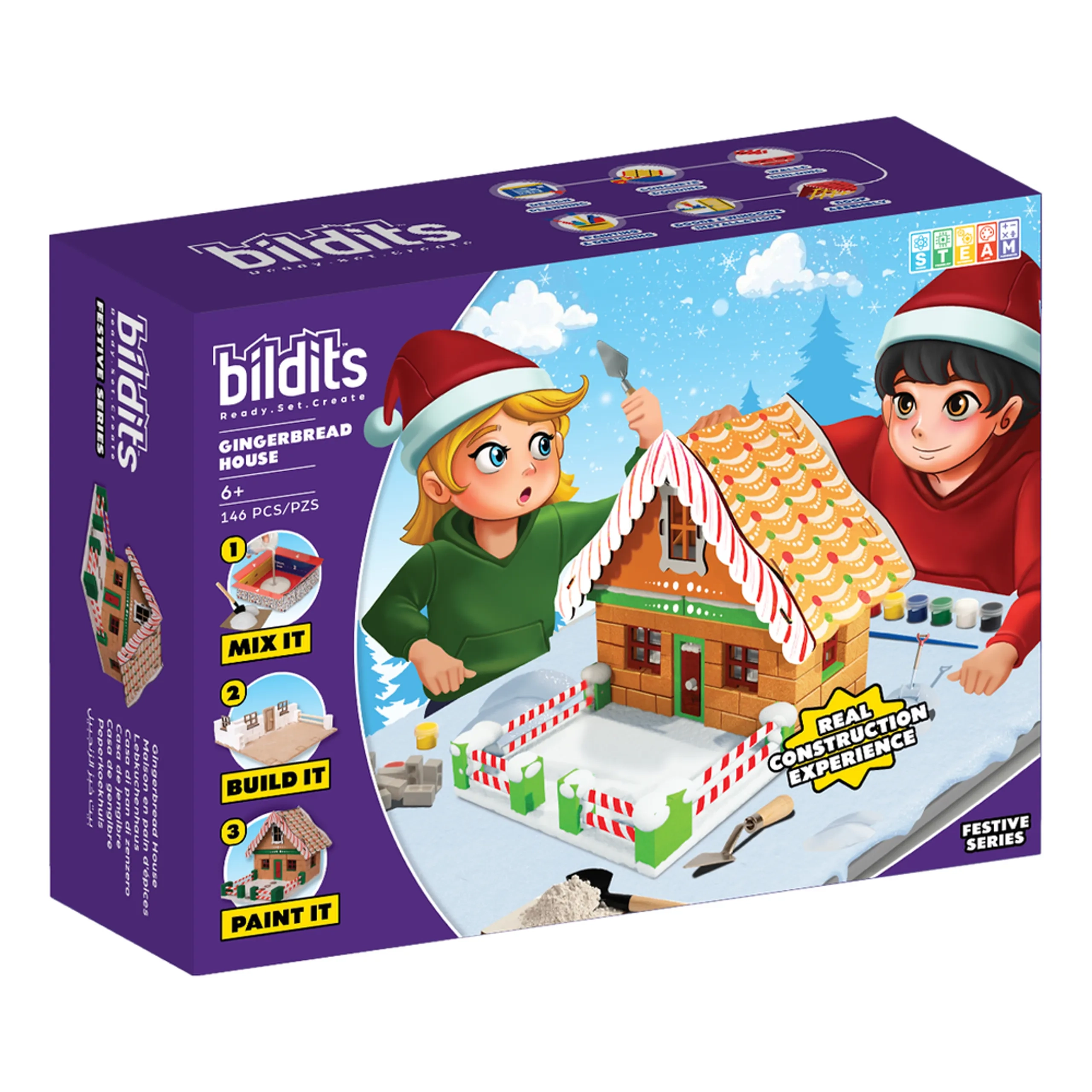 Bildits Gingerbread House DIY Kit - 146 Pcs