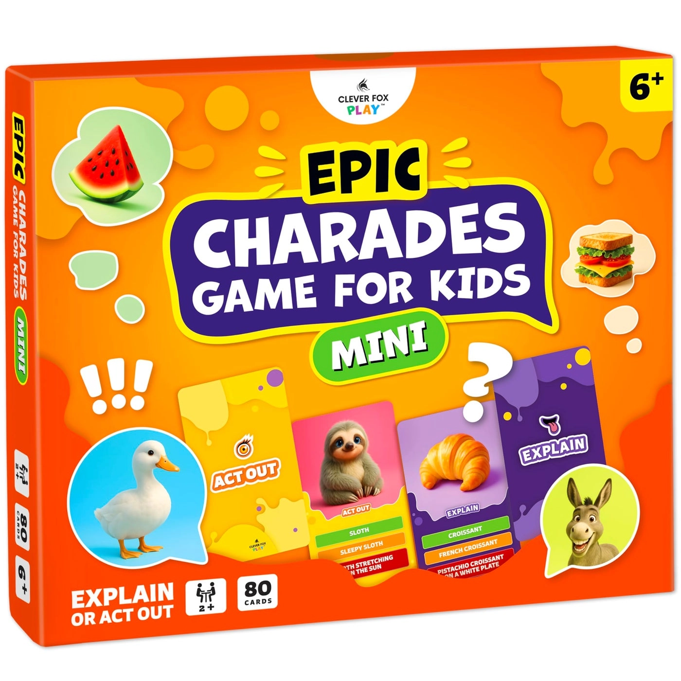 Epic Charades - Ages 6 80 Act Out Explain Cards