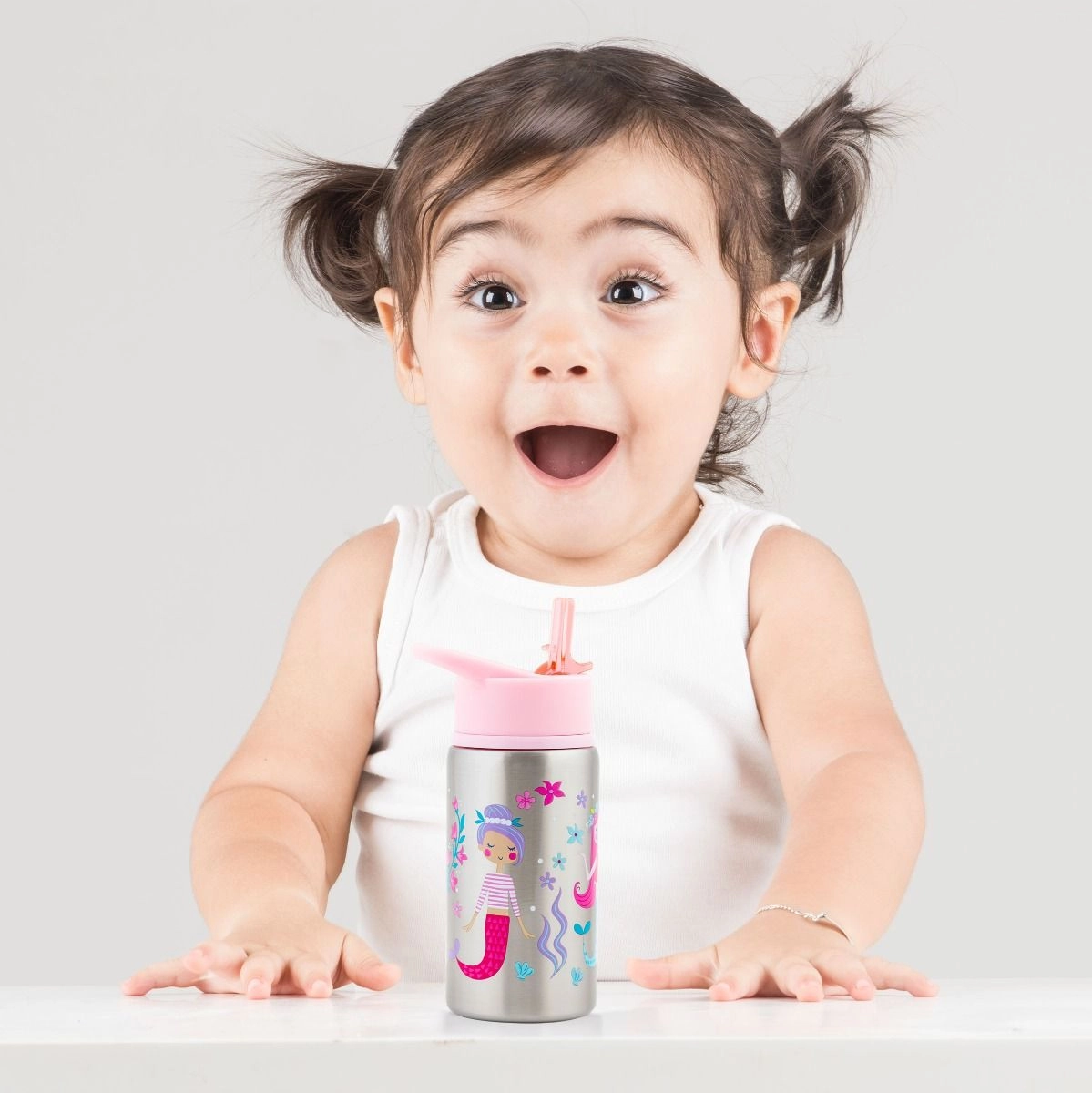 Stainless Steel Water Bottle Flip Straw 532 ml