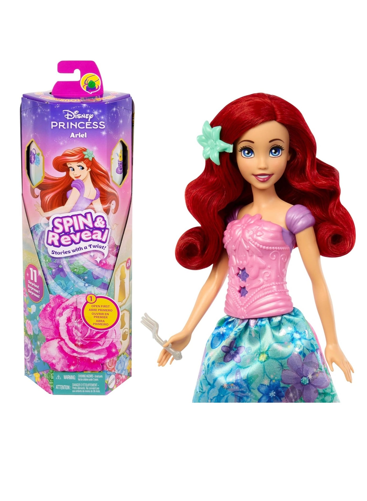 Disney Ariel Doll - Spin & Reveal Ages 3+