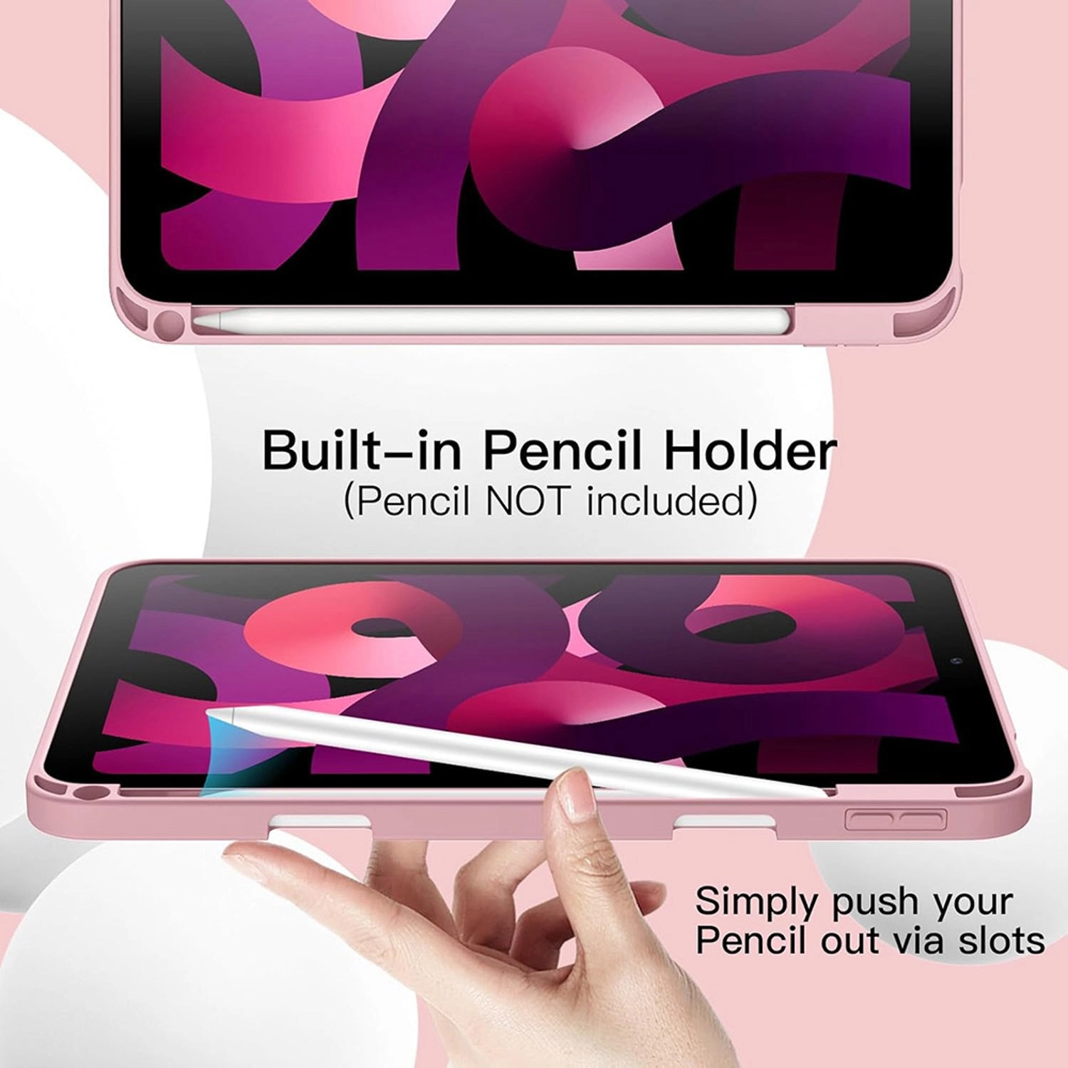 Tri-Fold Book Case with Pencil Holder for iPad Air 13-inch (2024)