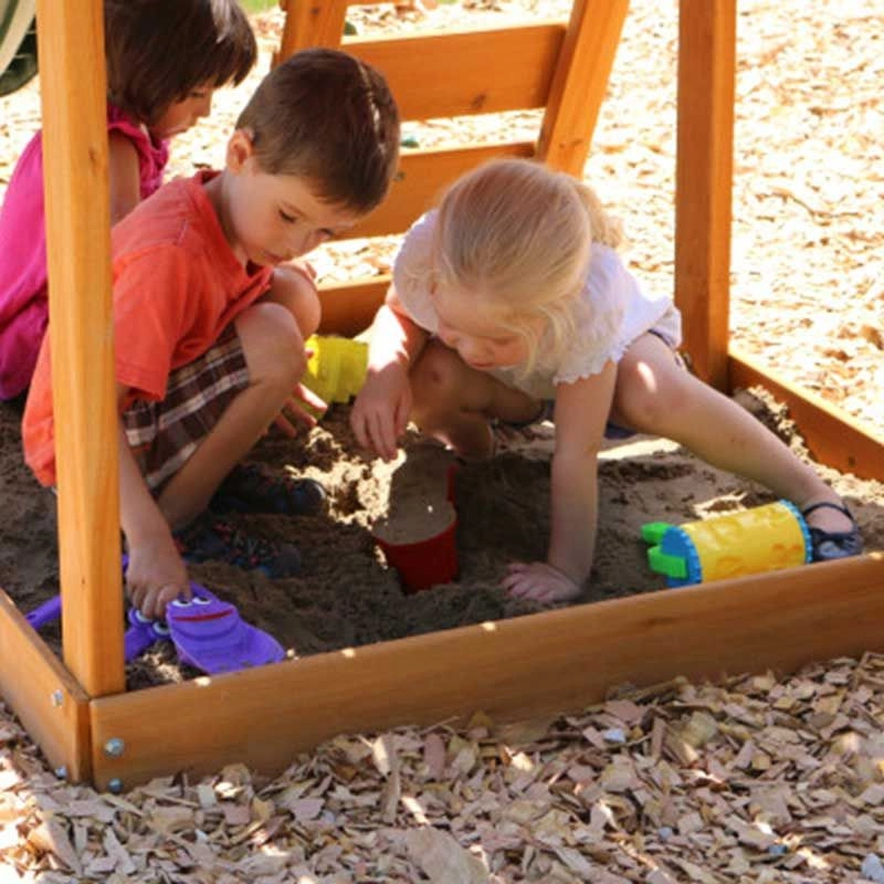 Ainsley - Outdoor wooden swing set holds up to six kids