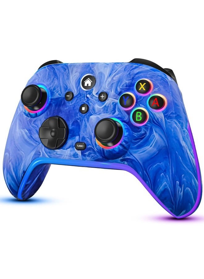 JAVRUNWOF Wireless Switch Pro Controller-S14 - Blue Nintendo Switch