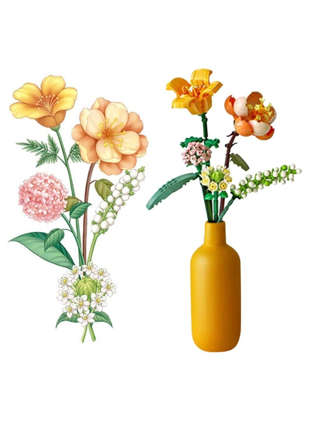 Flower Bouquet Building Blocks - ABS plastic