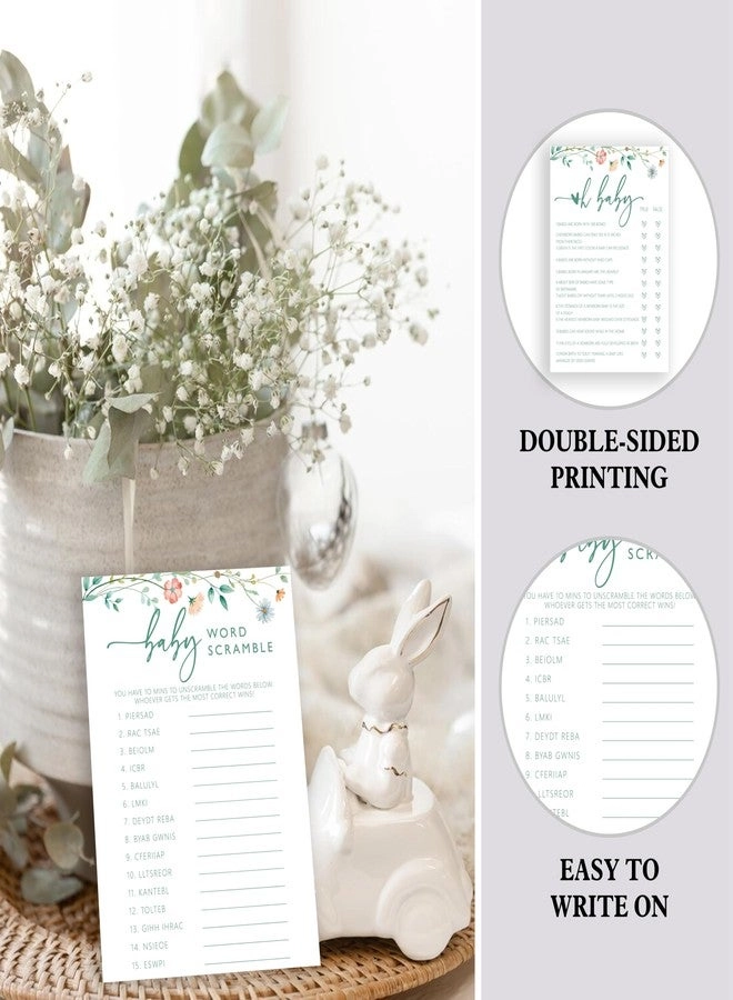 25 Spring Floral Baby Shower Games - 2 Games