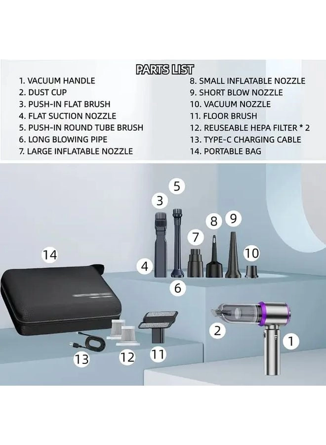 4-in-1 Wireless Handheld Vacuum Cleaner - 2000mAh