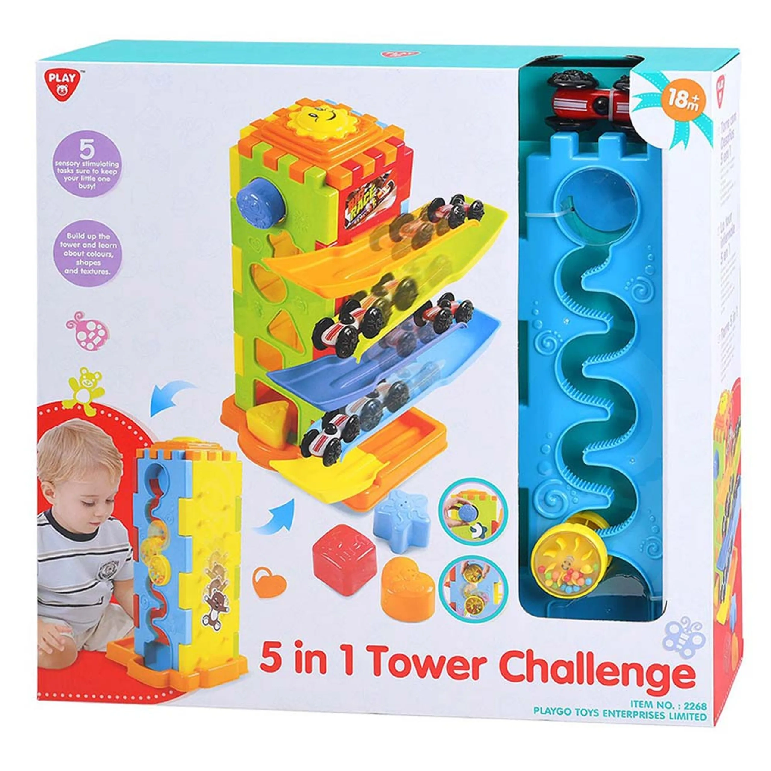 5 In 1 Tower Challenge - Suitable for ages 12 months and above.