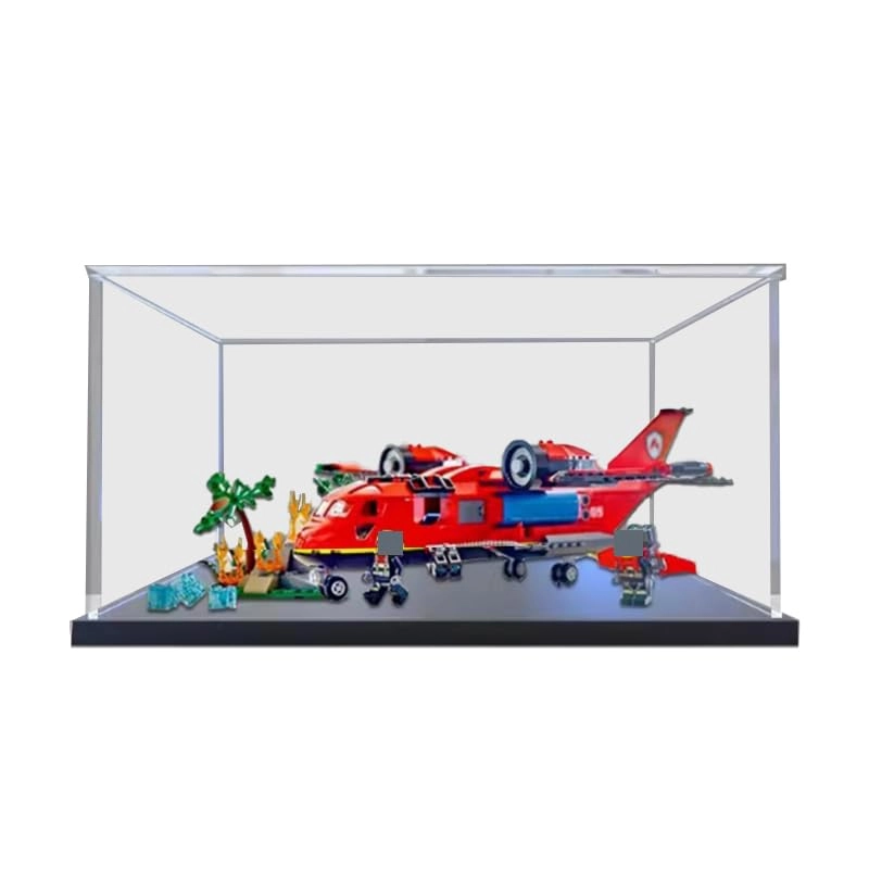 HCAEIOFJ Clear Acrylic Display Case (60413) - 15.74x15.74x5.90in. Black Bottom+background