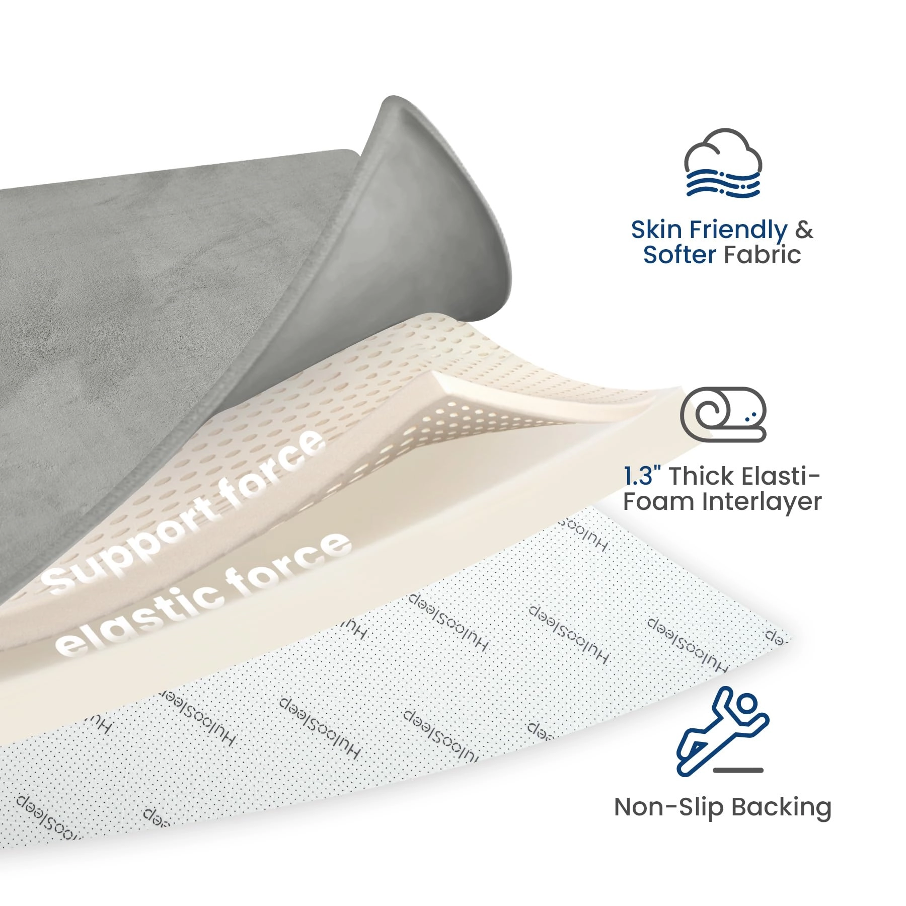 Baby Play Mat - 59"×71" 1.3" Thick Light Grey