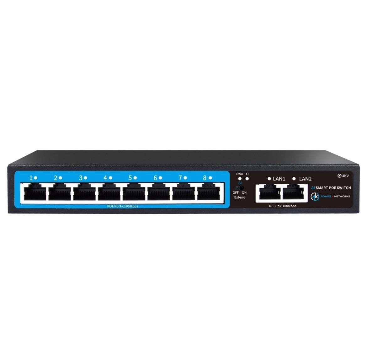keepLiNK Sturnus 8+2 Port Cloud Managed AI Smart PoE Gigabit Switch - 10-ports