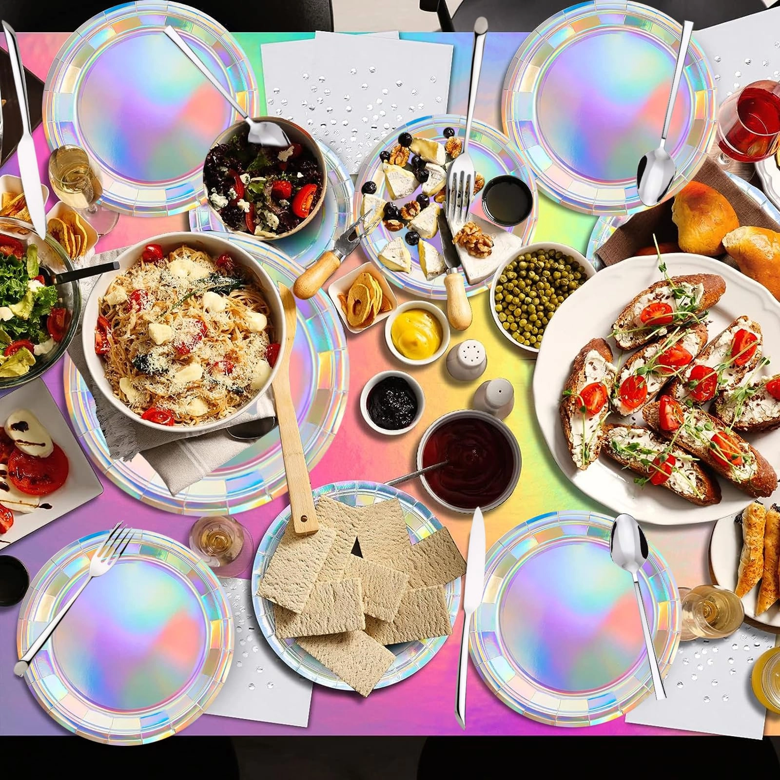 Neon Party Tableware Set - Serves 20 Guests Birthday