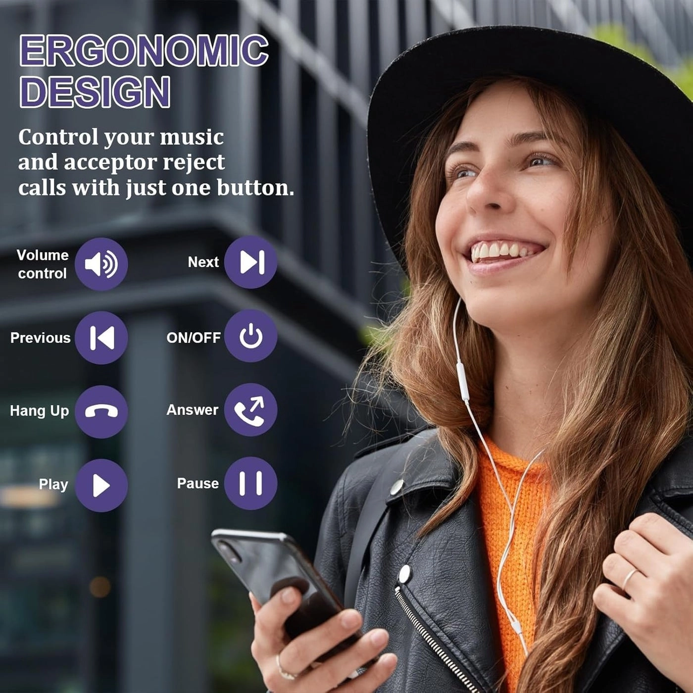 MFi Certified iPhone Headphones Wired Earbud