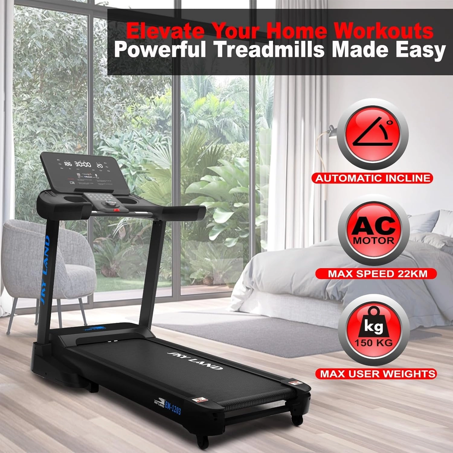 Fitness Treadmill - 7 HP Peak 140 * 52 cm
