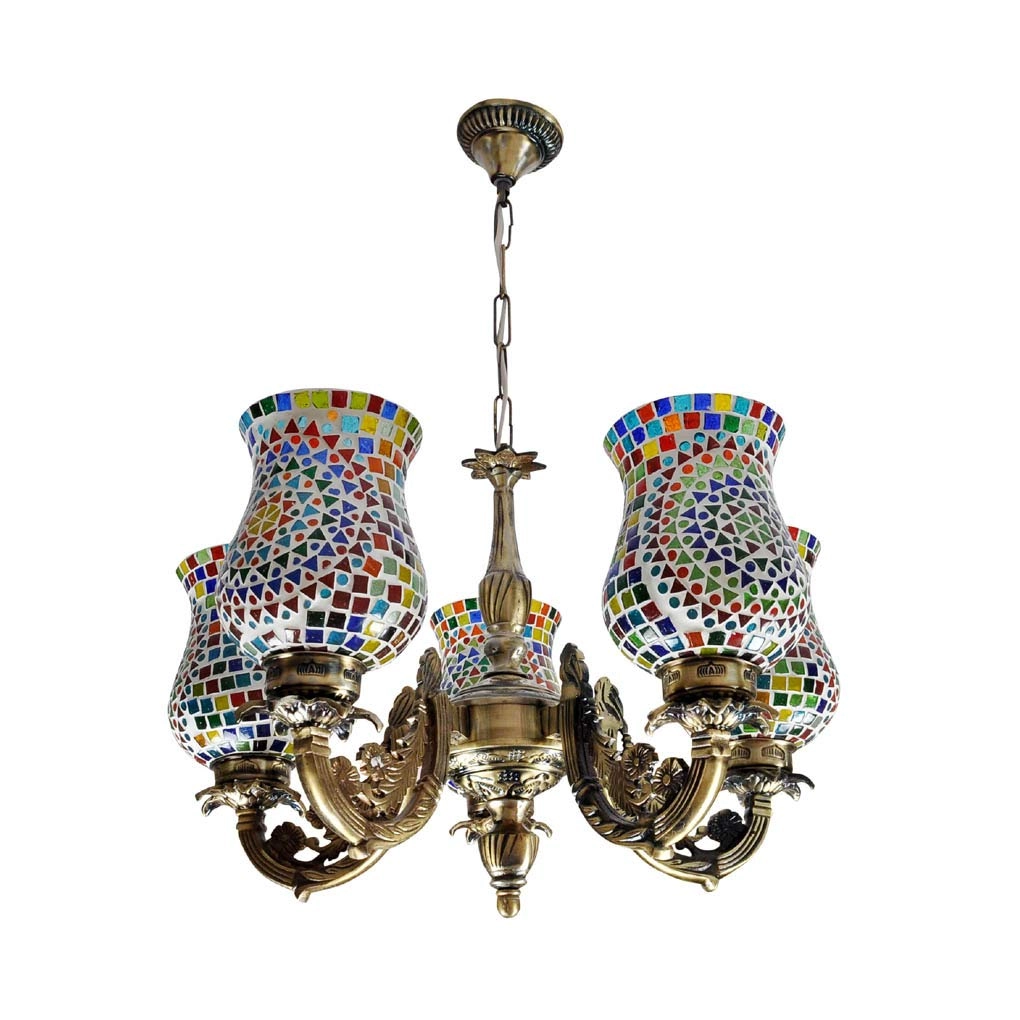 Lalhaveli 5-Light Vintage Edison Chandelier