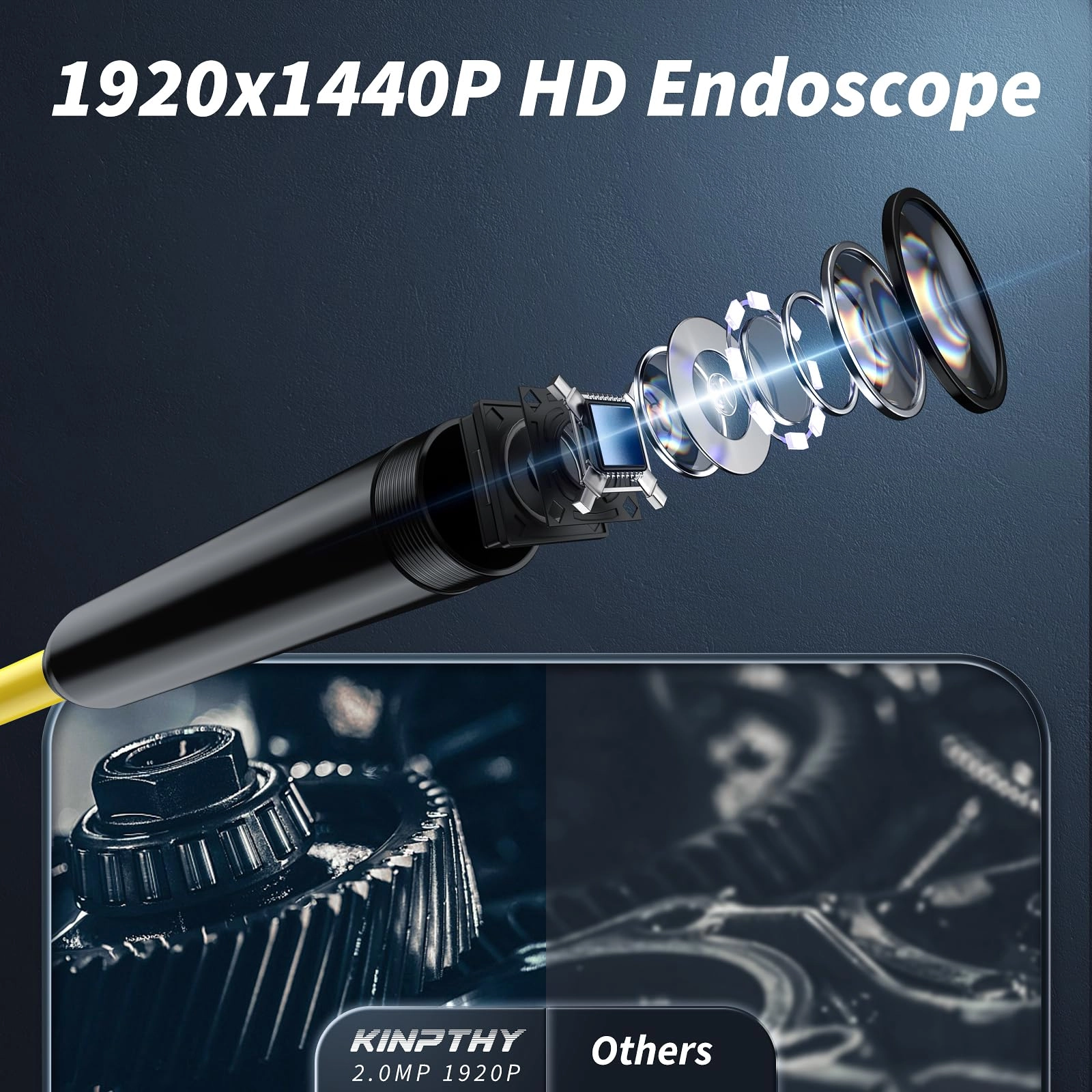 Borescope - Dual Lens 5-inch IPS LCD 16.5ft