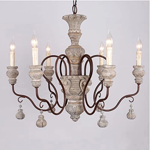 American vintage candle chandelier - 3000K