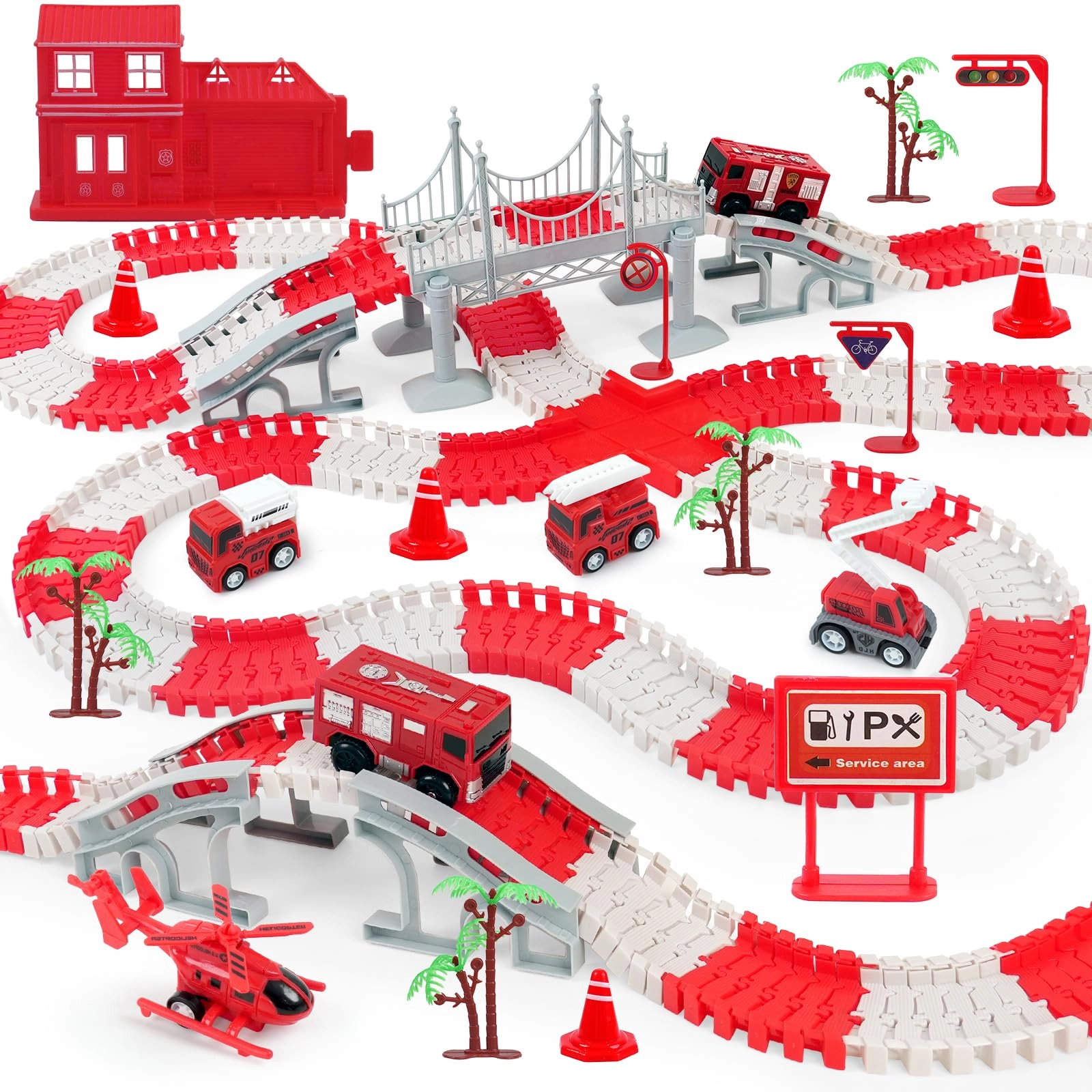 BEMITON Race Track Playset - 330+ PCS