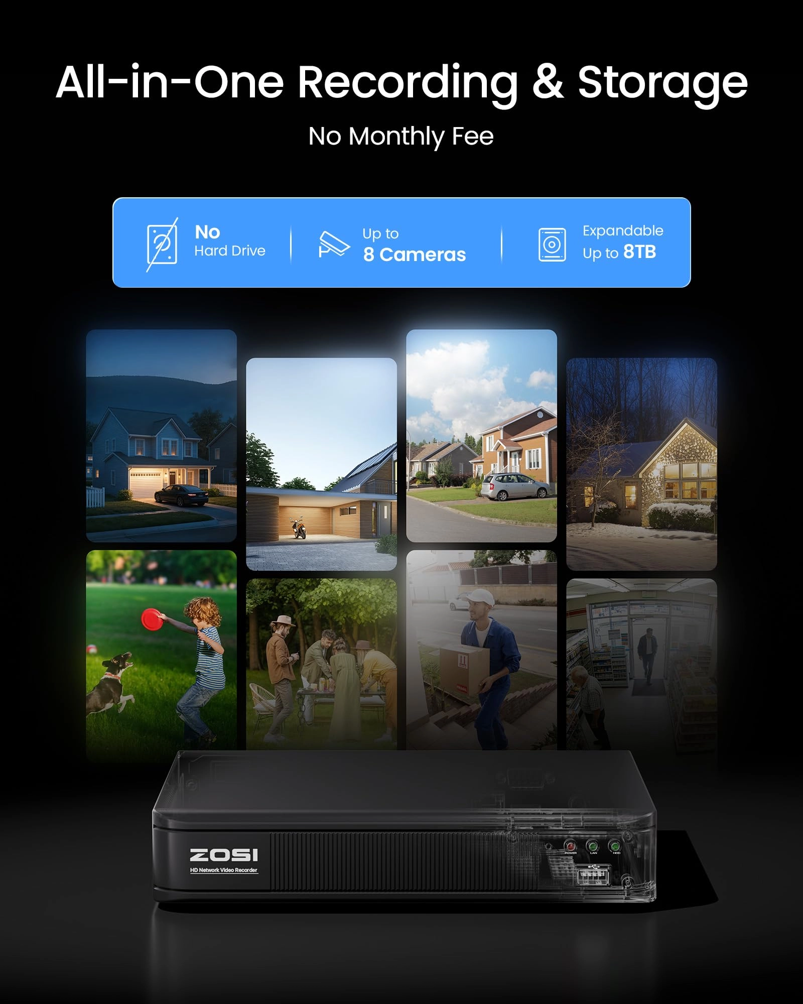 8CH 5MP 3K Lite - 4 Cameras