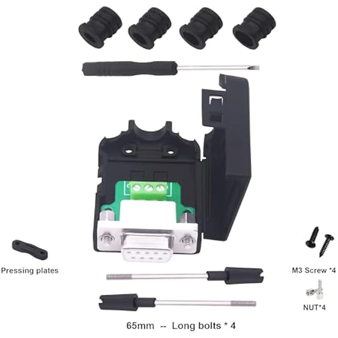 DB9 9PIN SCREW TYPE SERIAL TO TERMINAL FEMALE CONNECTOR ADAPTER