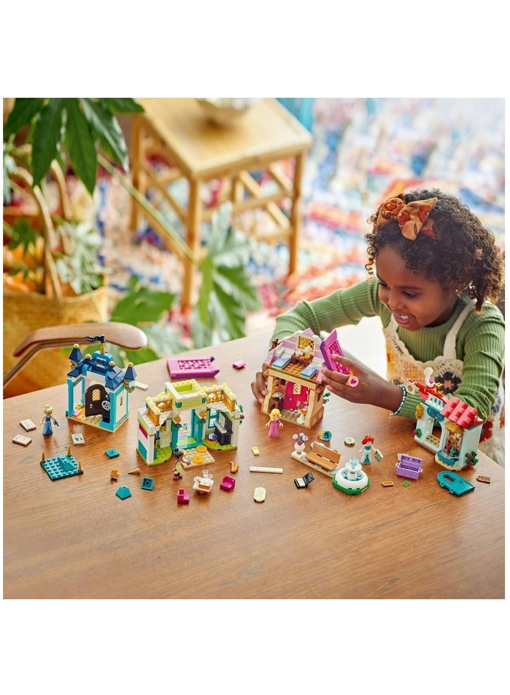 Disney Princess Market Adventure - Princess Ariel Aurora Cinderella Tiana 817 pcs