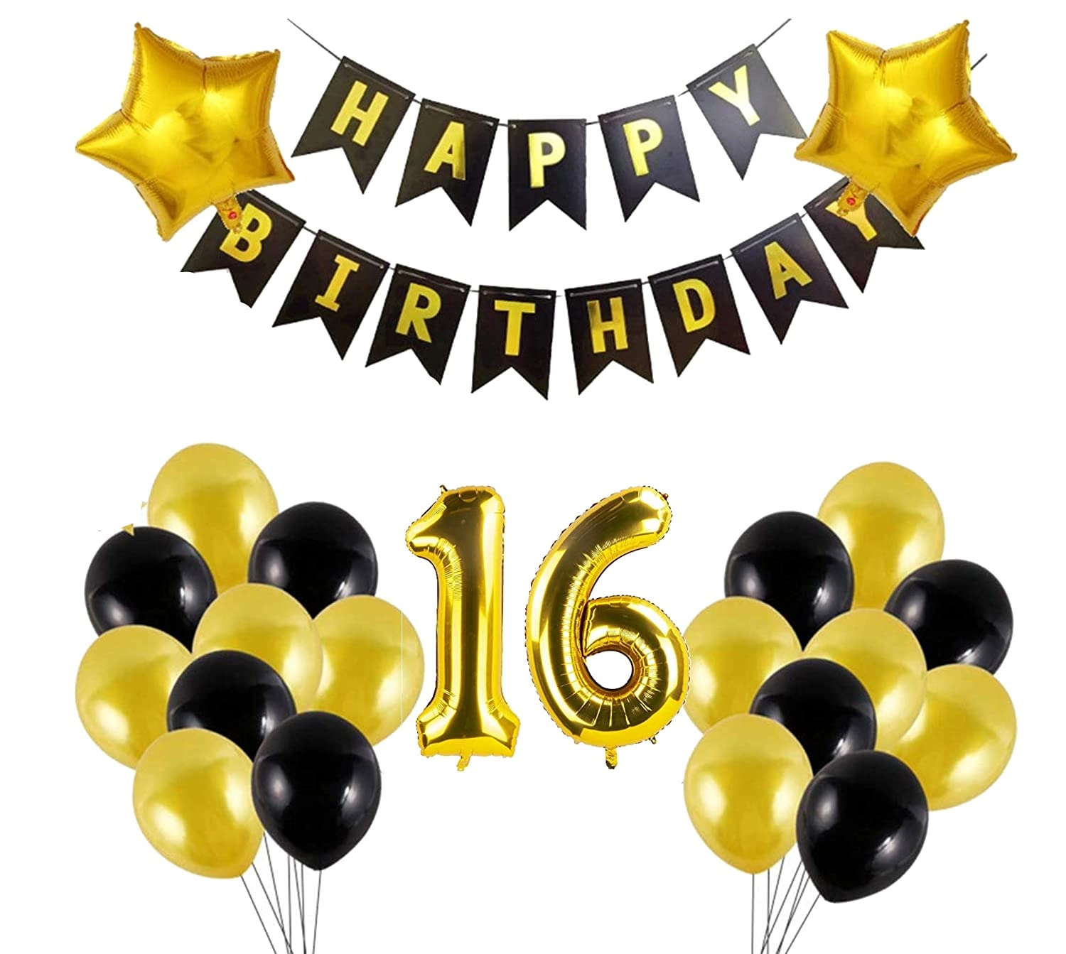 Party Time Trading LLC Happy Birthday Foil Balloon - 25Pcs Birthday
