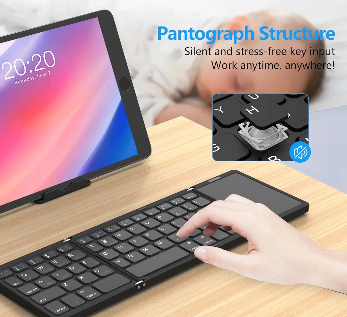Foldable Bluetooth Keyboard - EN Wireless