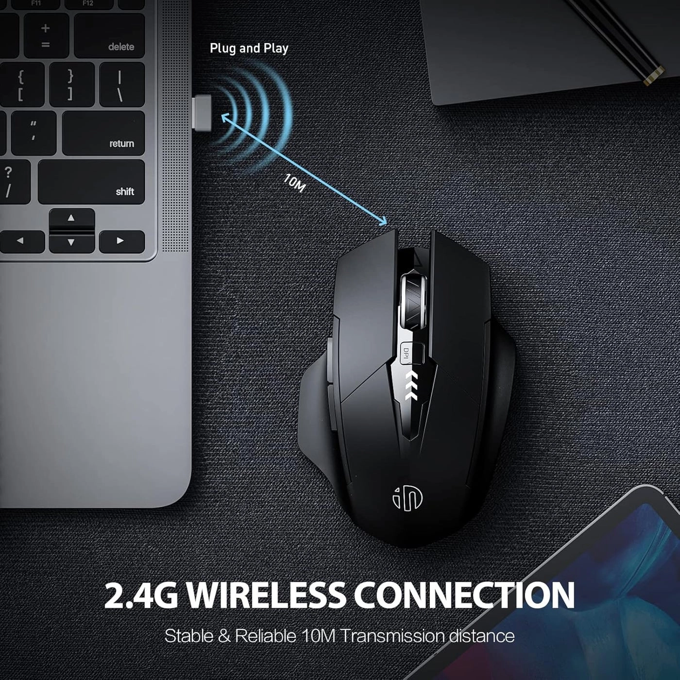 IN9 Tri-mode Wireless Mouse - Wireless