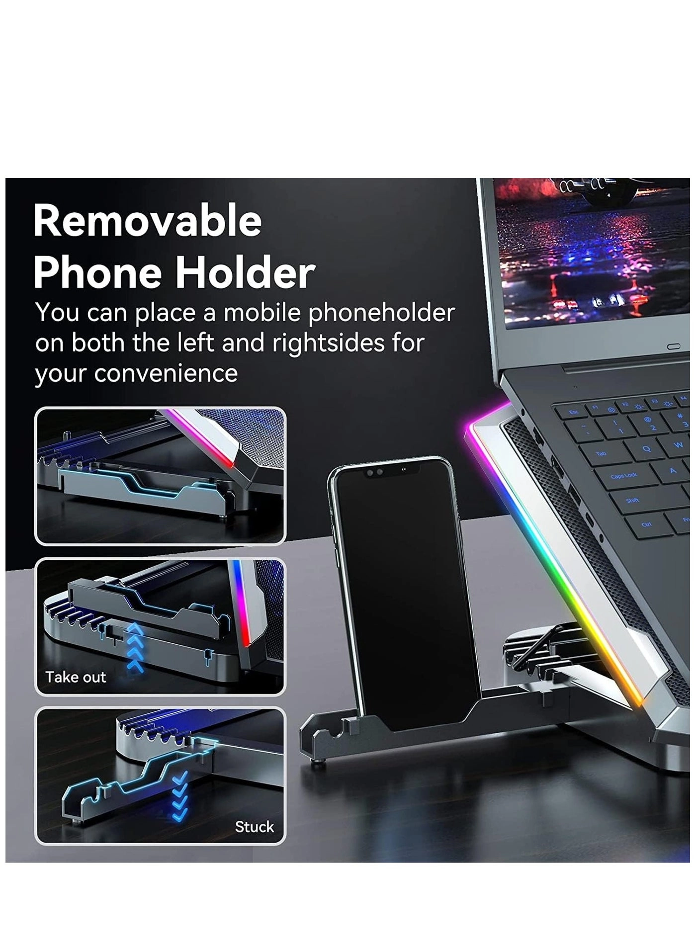 Gaming Laptop Cooling Pad - 8 Cooling Fans