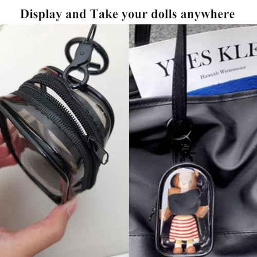 Figure Display Bag - Small Black Keychain