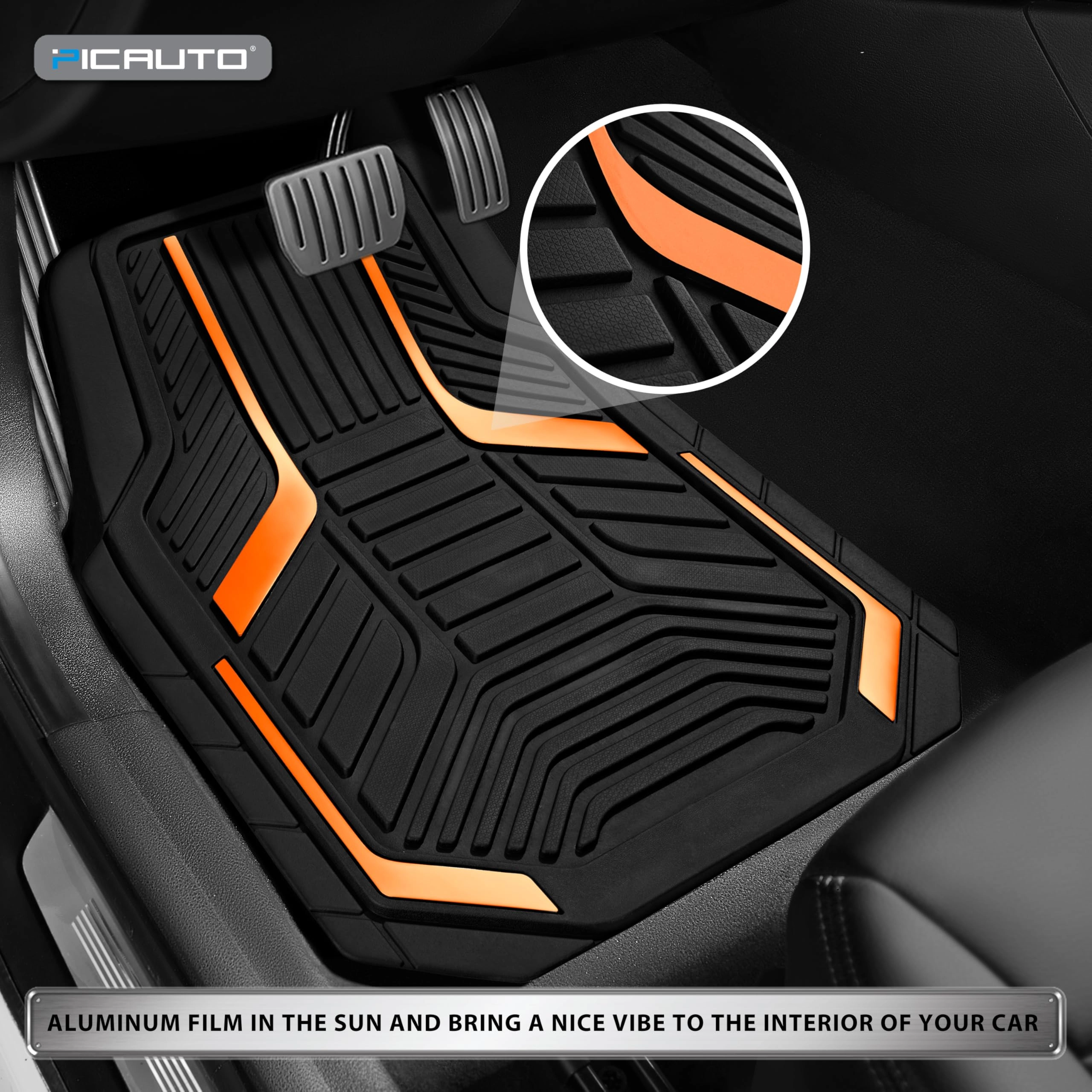 Heavy Duty Rubber Floor Mats - Pink Universal Fit