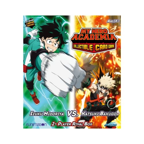My Hero Academia Collectible Card Game Izuku Midoriya vs. Katsuki Two Player Rival Decks - 104-card starter set