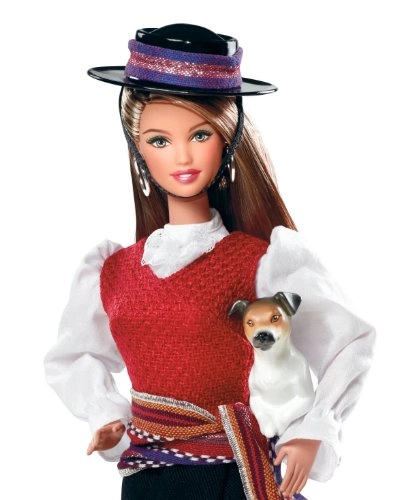 Barbie Dolls of World - Vinyl Plastic Chilean Ages 3+