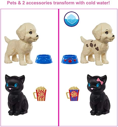 Barbie Color Reveal Doll Set - 25 Surprises 2 Pets Ages 3+