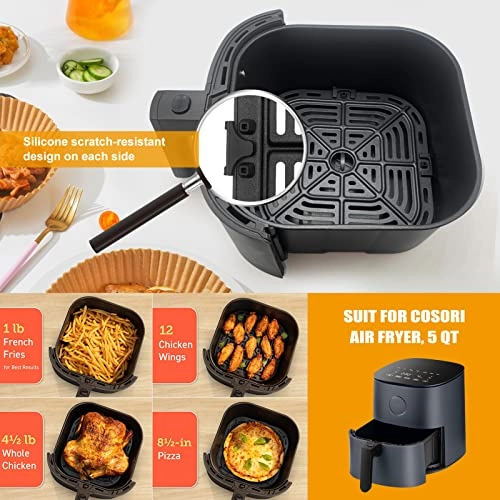 Air Fryer Grill Pan - stainless steel Rubber 1 Air Fryer Grill Plate