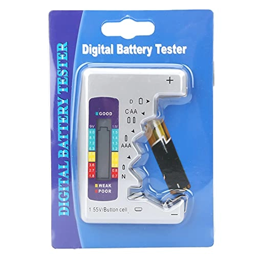 Digital Battery Tester - 90 x 60mm Measures AA AAA 9V