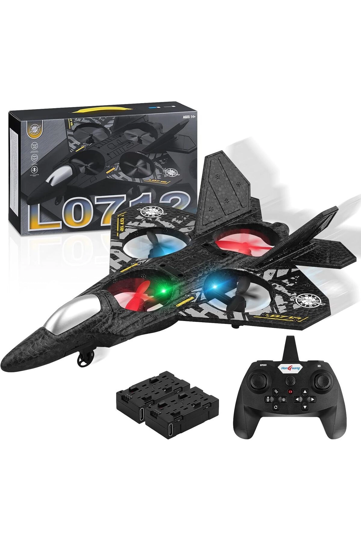 ZOOMEE STORE RC Plane - Coloured Lights USB Charging