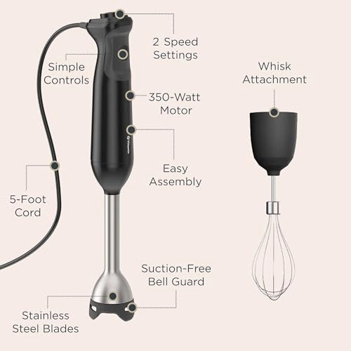 Immersion Blender + Whisk Attachment - 350W
