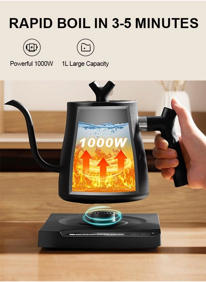 Gooseneck Electric Kettle Black
