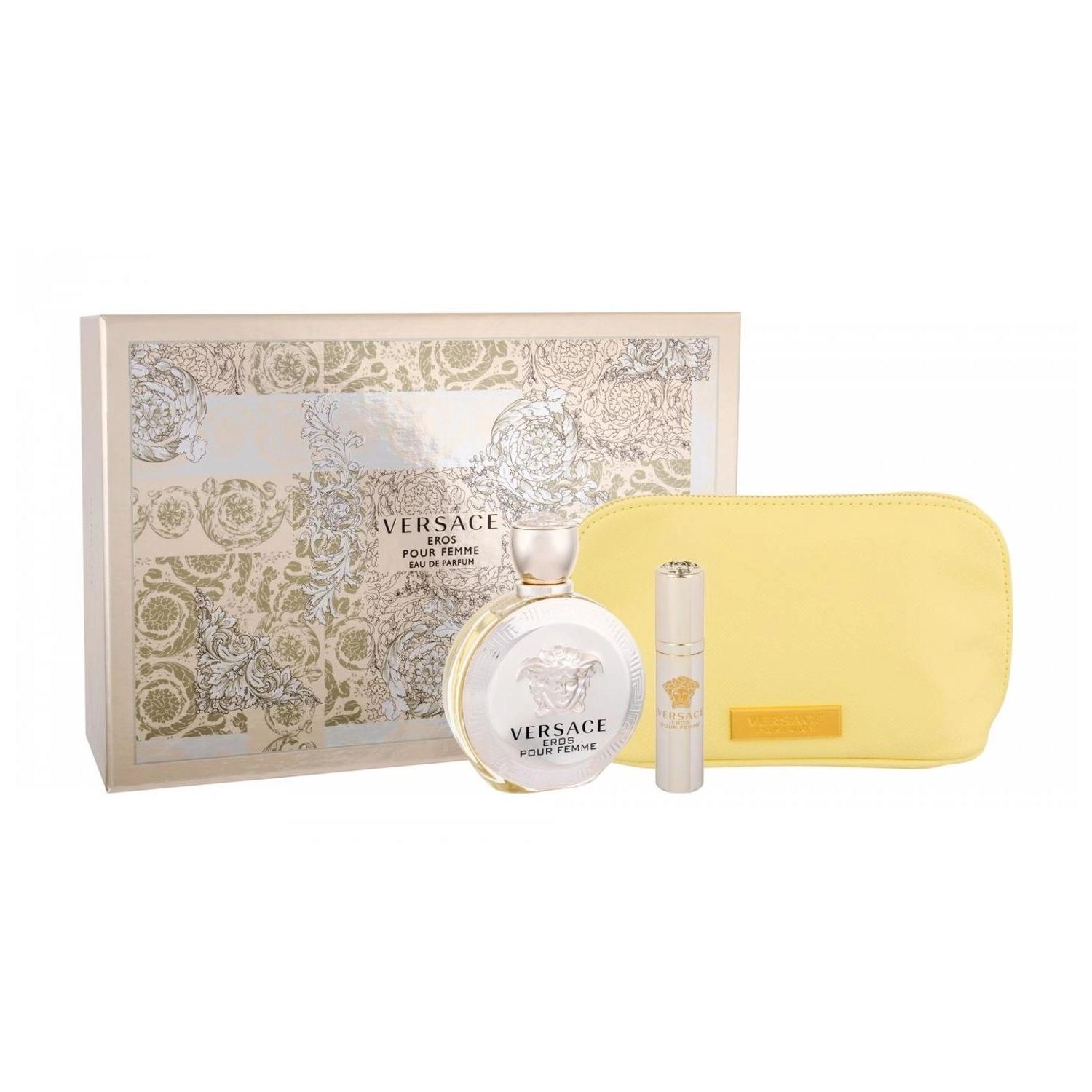 Eros Pour Femme - 100ml Eau de Parfum + Black & Gold Pouch