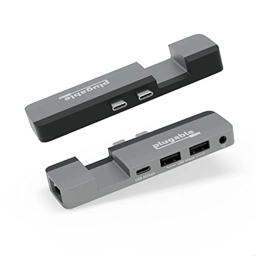 Plugable 5-in-1 USB C Hub - Thunderbolt 4 40Gbps Gigabit Ethernet