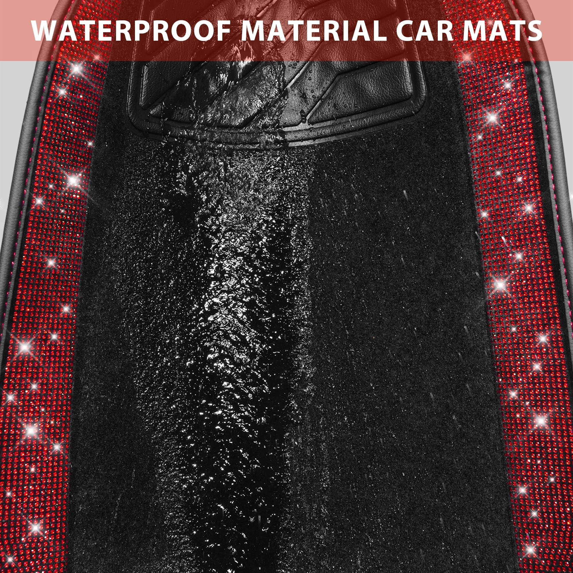 Bling Diamond Car Mats - 4.0 Count Universal Fit