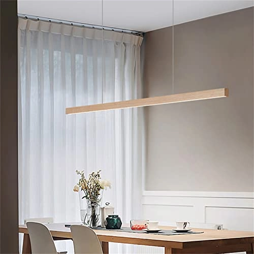 Wooden Linear Ceiling Light - 3000K-6000K Dimmable