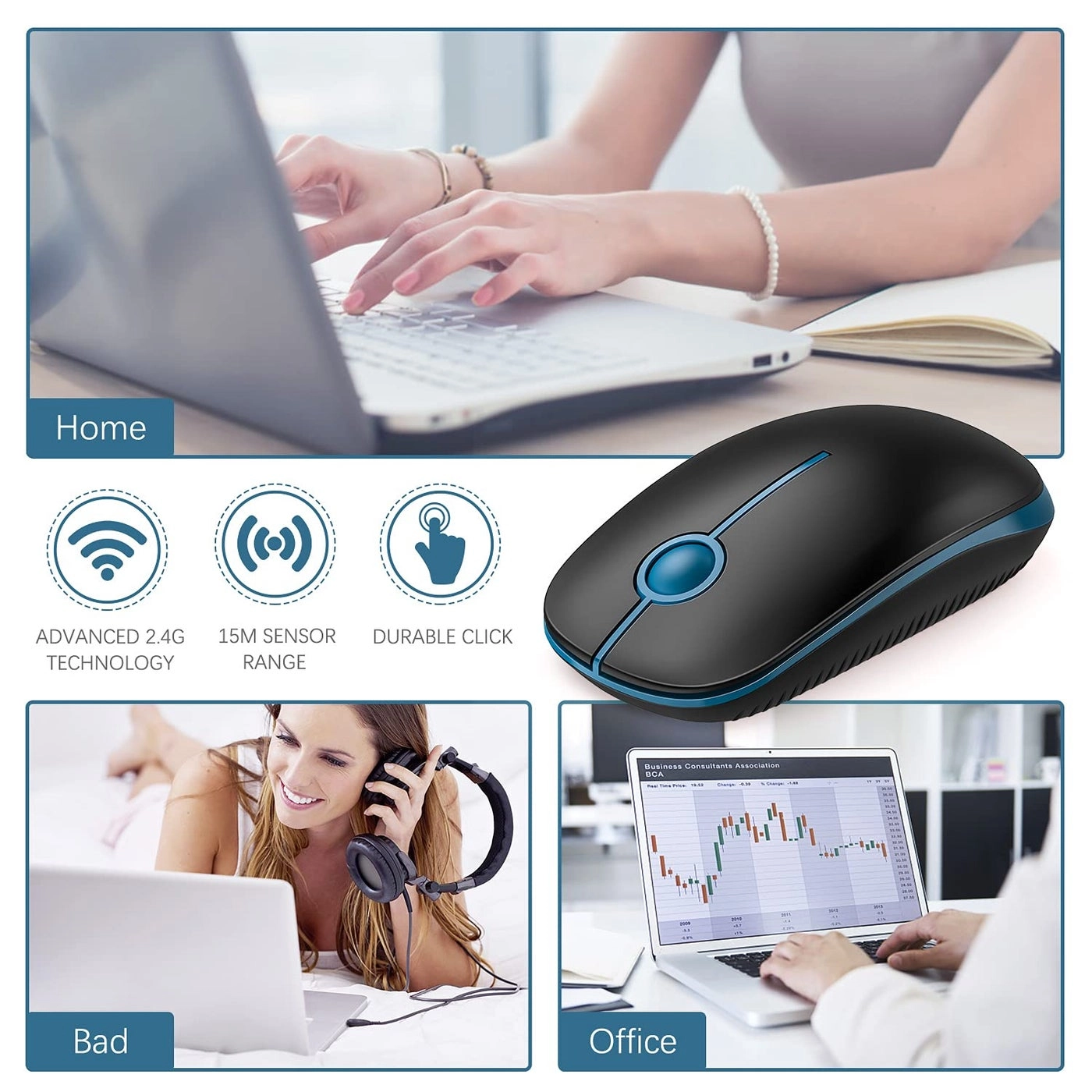 Slim Portable Mouse - Wireless