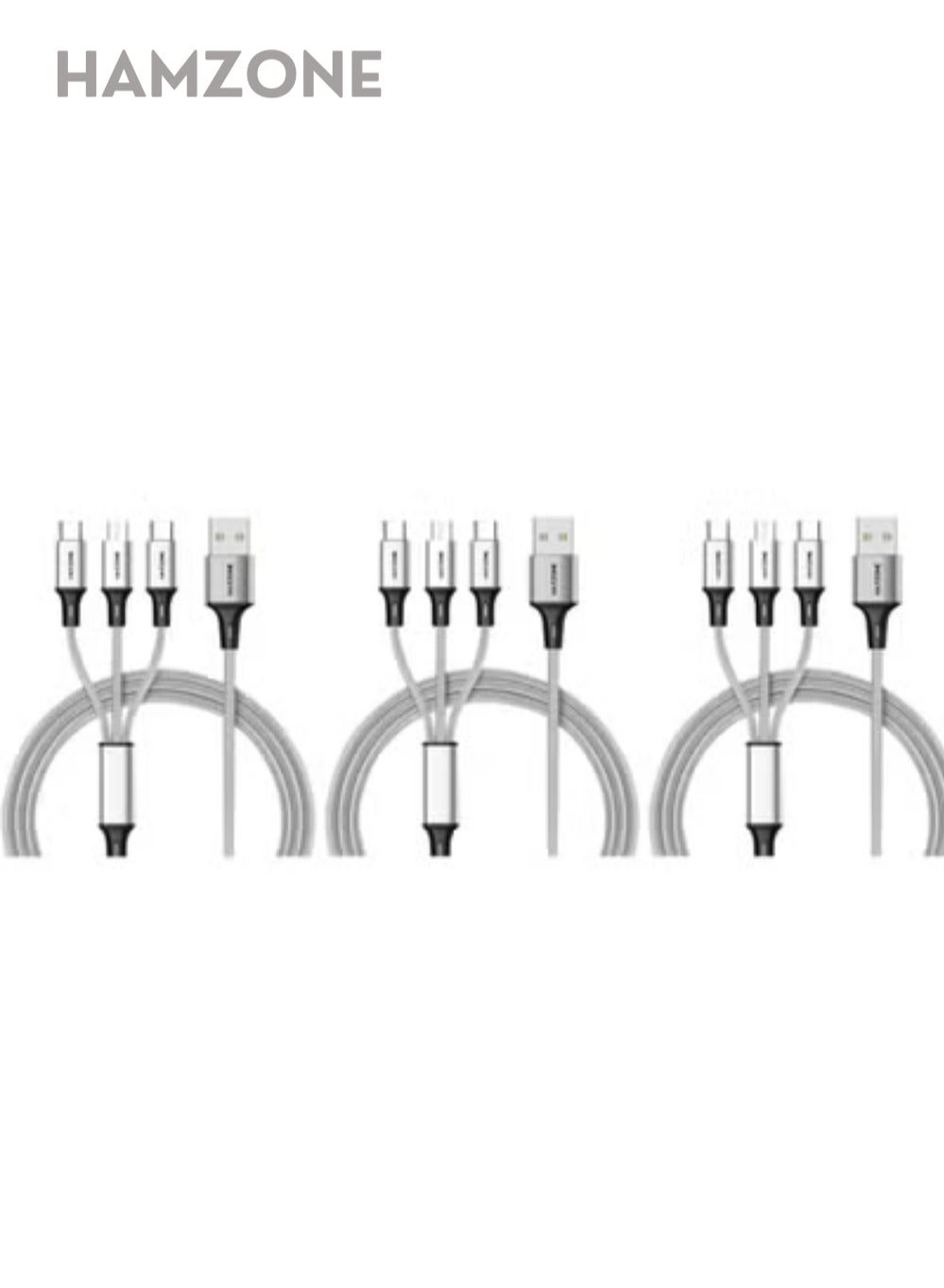 3 in 1 Fast Charging Cable 100 W USB-C to Lightning 1.2m