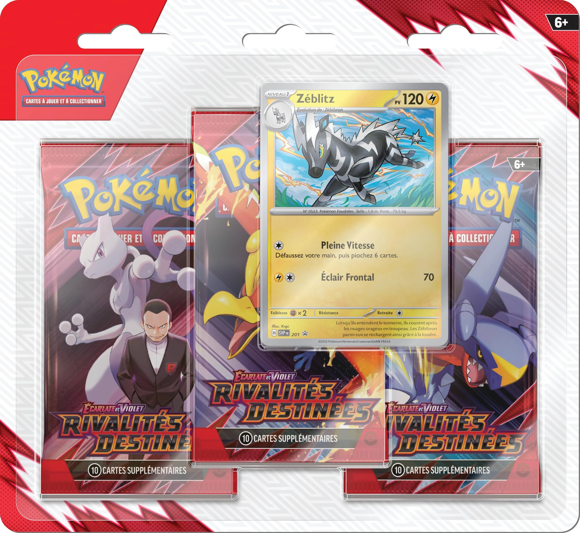 Pokmon Zeblitz Booster Pack - 3 Boosters + Shiny Promo Card - 1