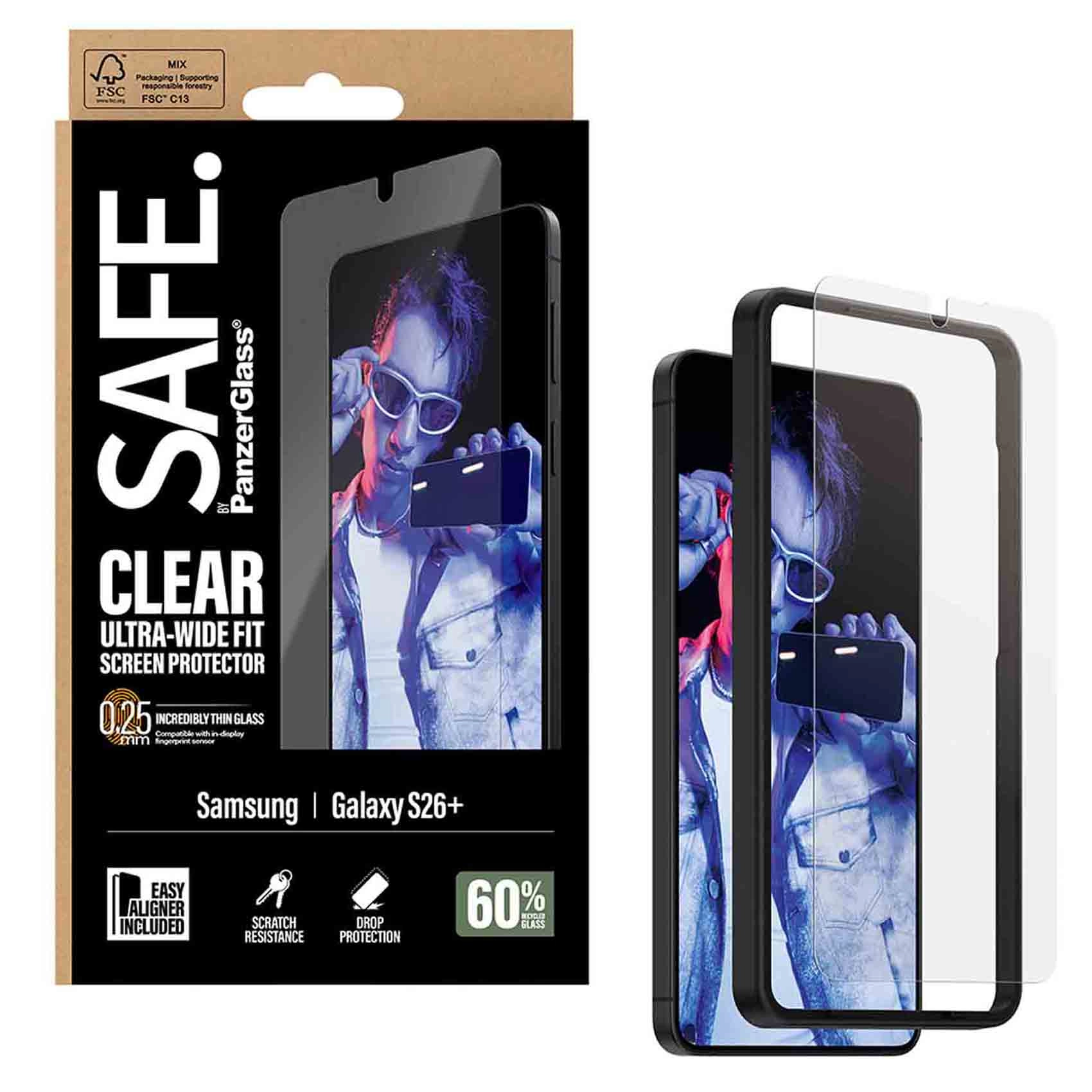 Clear Tempered Glass Screen Protector for Samsung Galaxy S26+